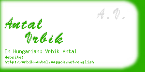 antal vrbik business card